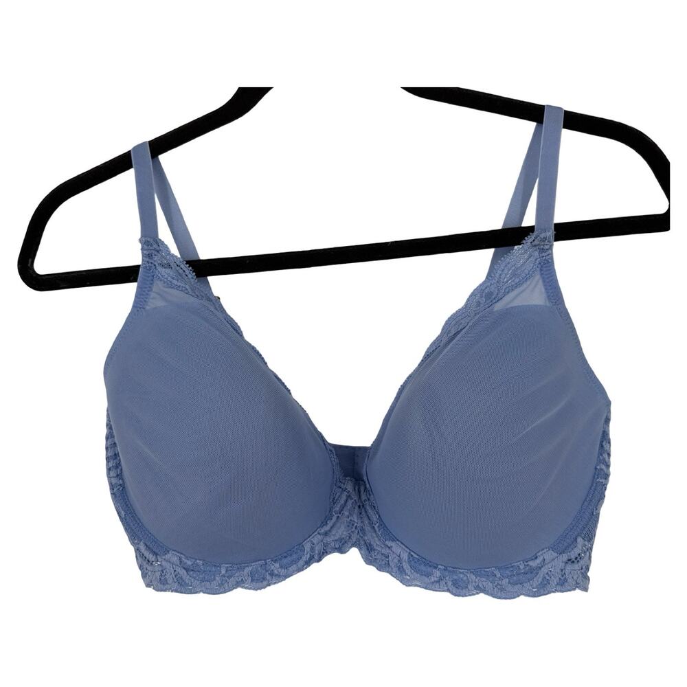 Natori bra 730023 Feathers underwire contour blue size 36DDD 36F